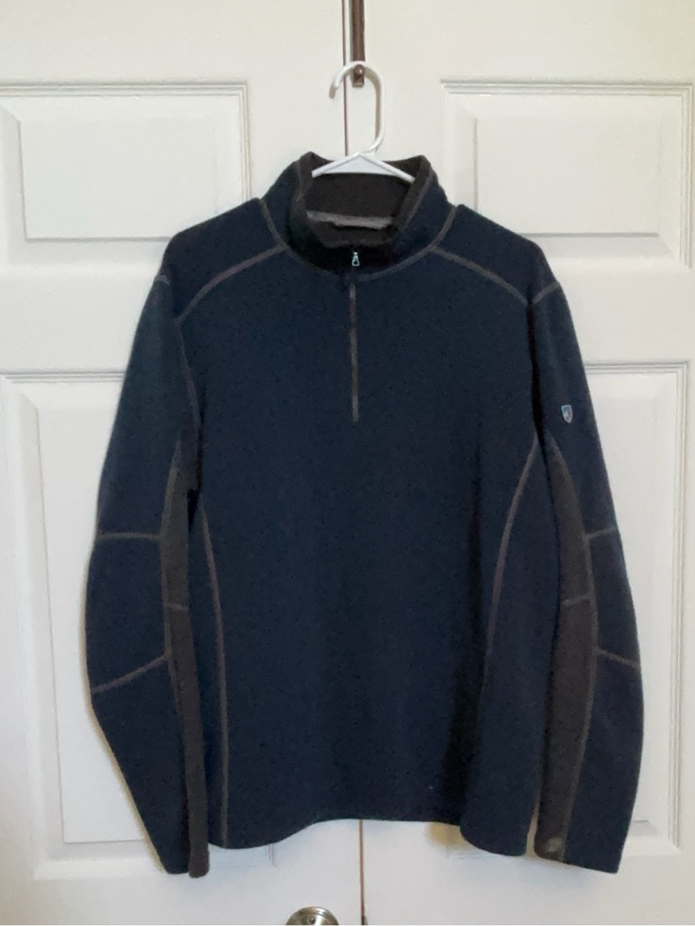 KÜHL Men’s L Blue Fleece 1/4 Zip Pullover Outdoor Hiking Sweater